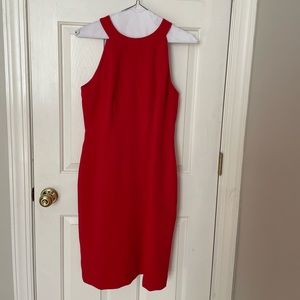 Ann Taylor sleeveless red dress